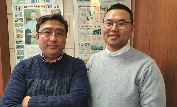 샘복지재단 정석진 본부장(왼쪽)과 현병두 팀장(오른쪽)은 “강을 건너 세계로”란 비전의 첫 단계는 ‘북한’이라고 말했다.