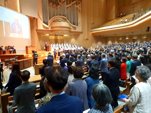 한미수교 140주년 기념감사예배가 지난 22일 서울 새문안교회에서 열렸다.
