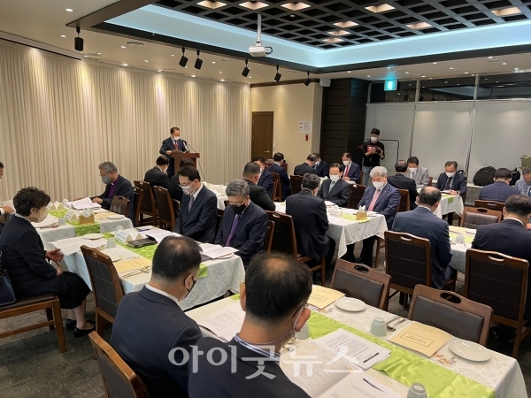 한국교회교단장회의 2022년도 1차 정례모임이 26일 광화문 진진수라에서 진행됐다.
