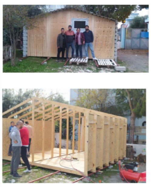 튀르키예 동남부교회재단이 추진하고 있는 ‘카야랜드 프로젝트’. 피난처(Tiny Homes)는 목재를 사용해 일반 컨테이너 하우스보다 시원하고 자연친화적인 주거환경을 제공한다.